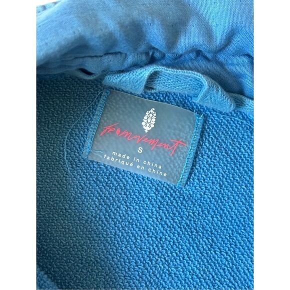 Free People Playoff Cropped Pullover Blue size S St Tropez - Picture 4 of 8